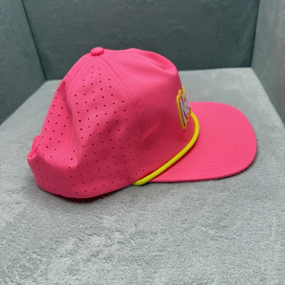 Noonan Golf Hot Pink Rope Snapback Hat Perforated Performance Cap Multicolor